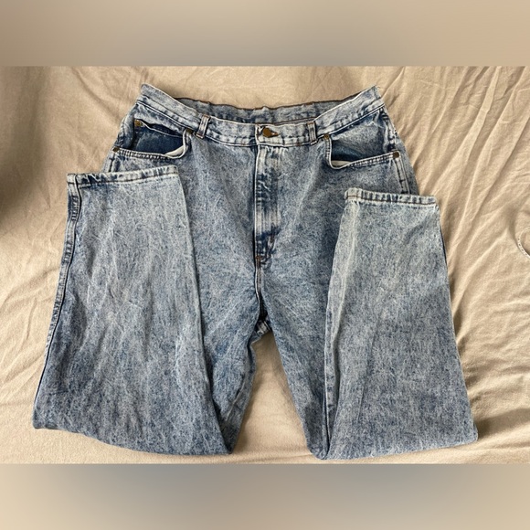 VTG Chic Acid Wash Jeans Womens Size 24W High Rise Mom Tapered USA Retro Y2K - Picture 7 of 7